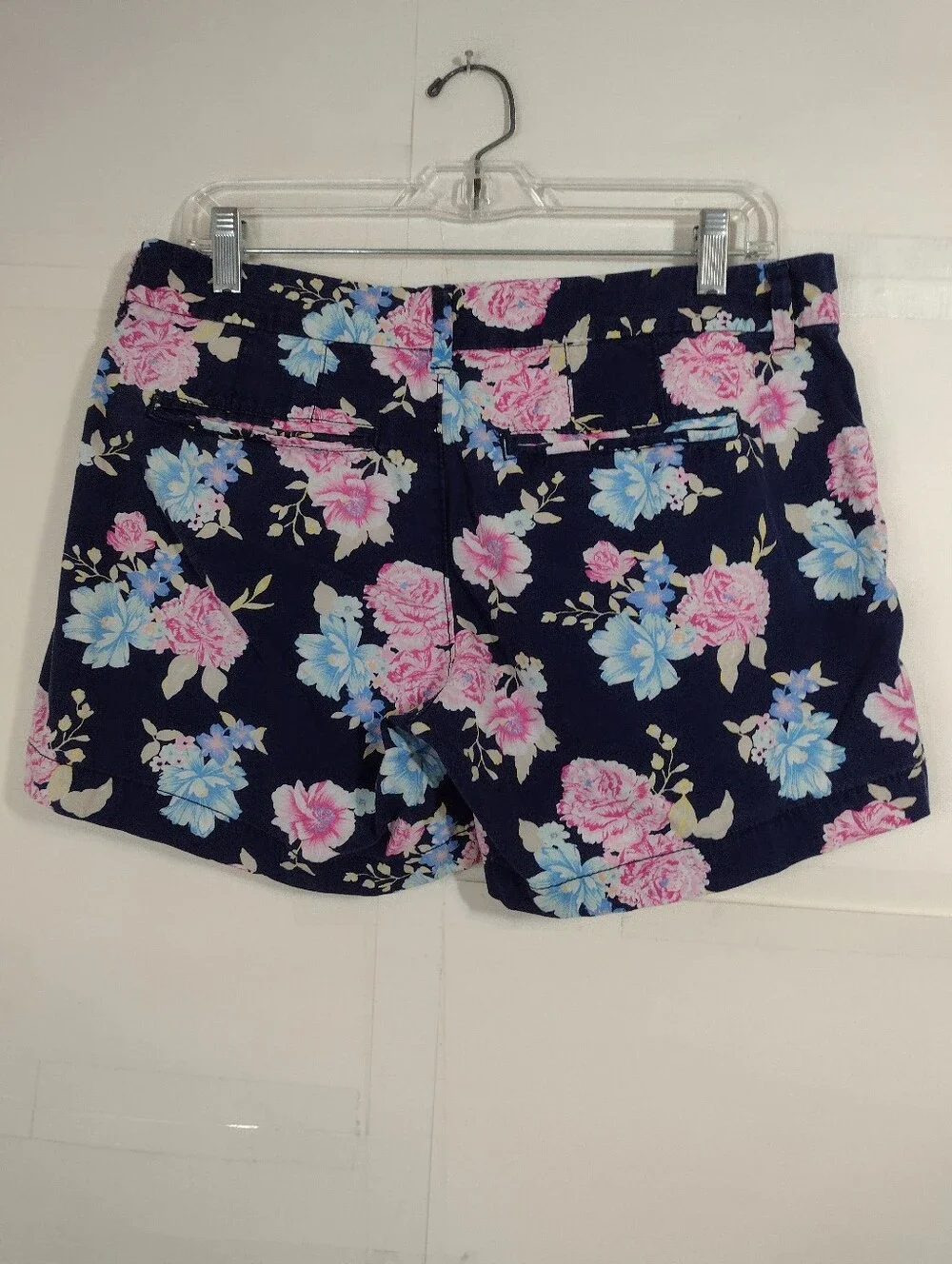 Old Navy Floral Print Navy Women’s Shorts - Pink & Blue Flowers